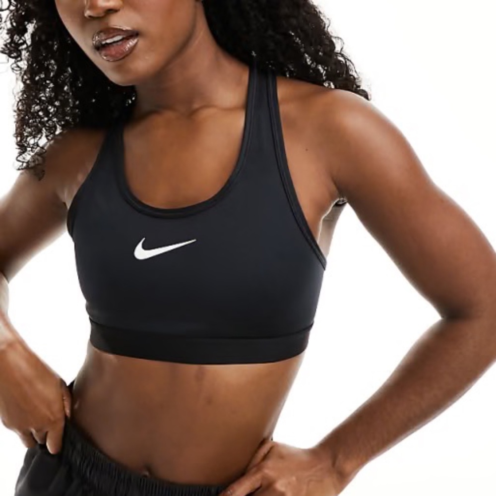 Nike Swoosh Medium Support Padded Sports Bra Plus Size 1X Black